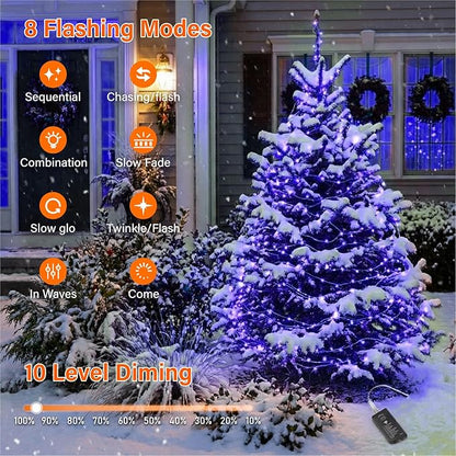Christmas Fairy Lights, 66ft 200 LED Battery Twinkle Lights