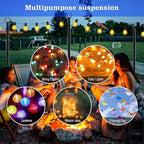 4-Pack 10ft LED Patio String Lights, Waterproof Outdoor