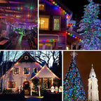4-Pack Christmas String Lights, 132ft 400 LED Waterproof Twinkle Lights