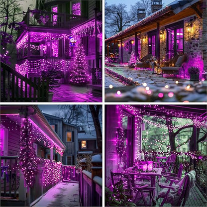 200 LED Christmas Twinkle Lights, 66ft Waterproof for Yard