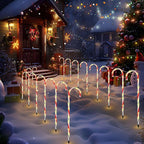 Red Solar Path Lights, Outdoor Driveway LED