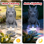 Solar Crackle Statue Light, Yard Decor