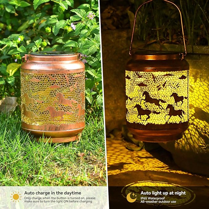Horse Solar Lawn Figurine Light, Waterproof