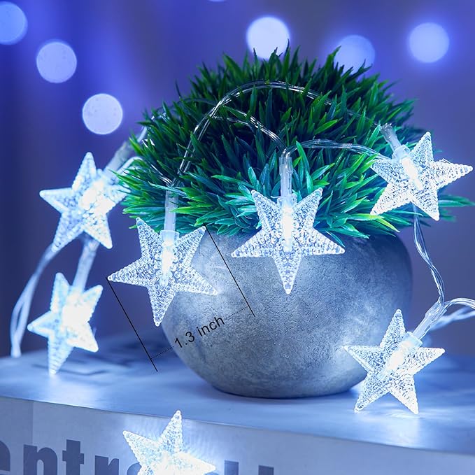 17ft White String Lights for Backyard, Waterproof LED