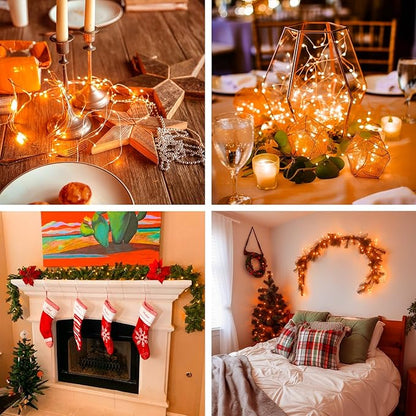 Christmas Yard String Lights 4-Pack, 1ft 50 LED Waterproof