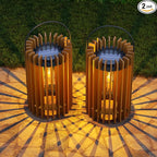 Solar Hanging Lanterns 2-Pack, Backyard Hanging LED Decor