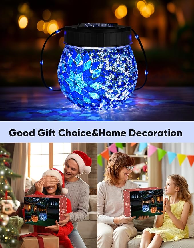 Globe Solar Hanging Lanterns 6-Pack, Rustic Garden Decor