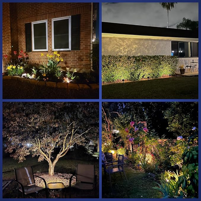 4-Pack Solar Spotlights, 56 LED Wall Lights