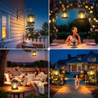 Charming Backyard Solar Lanterns for Yard, Waterproof LED