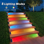 12-Pack Sleek Solar Yard Lights, Outdoor LED