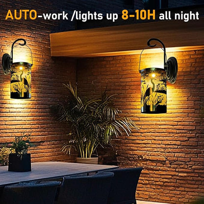 Solar Lantern Outdoor Waterproof Bird Garden Decor Birthday Gifts for Women Mom Grandma Hanging Solar Lights Metal Decoration Outside for Yard Patio Backyard Porch