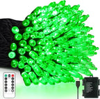 Green Christmas Lights, 33ft LED Remote & Timer