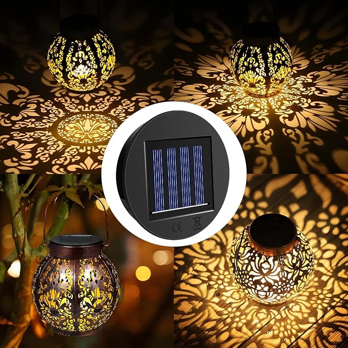 HELESIN Replacement Solar Light Parts, 4 Pack Solar Lights Replacement Top, 8 lumens, Waterproof Battery Box Top DIY Lantern Outdoor Garden Patio Decor（Warm Yellow, 3.15in）