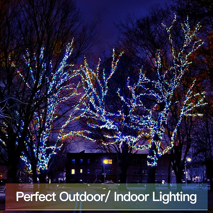 66ft Christmas LED String Lights, Waterproof Timer Lights