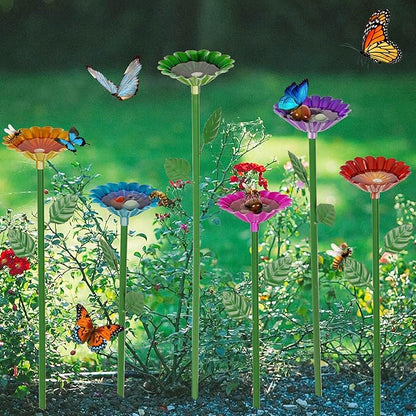 6-Pack Bee Watering Station, Metal Garden Bee Bath