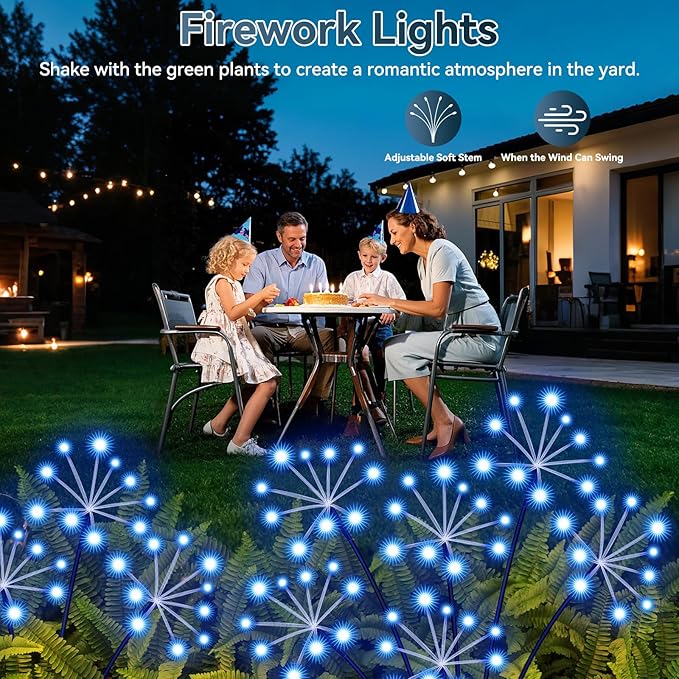 Solar Driveway Path Lights 2-Pack, Waterproof
