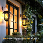Solar Garden Lanterns 2-Pack, Yard Hanging LED Decor
