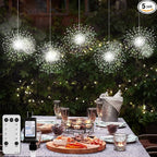 5-Pack Firework Starburst String Lights, 1000 LED Backyard