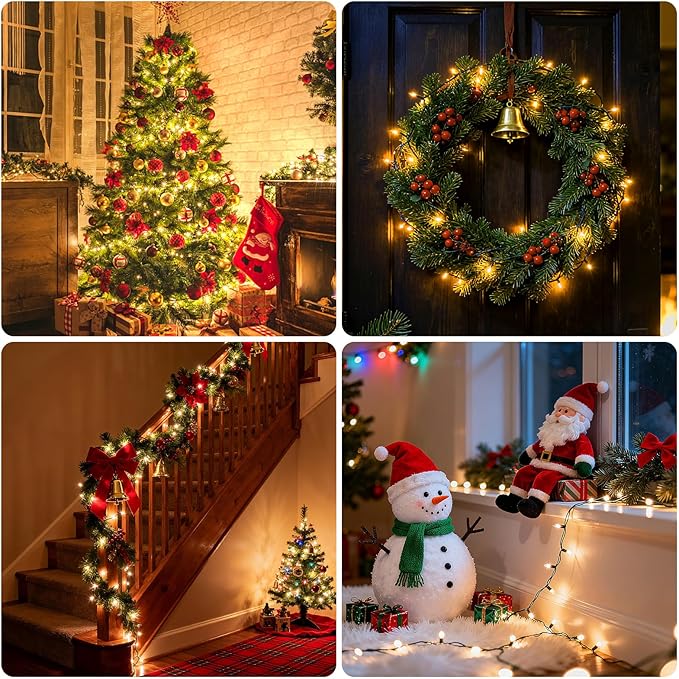 Christmas Fairy Lights, 66ft 200 LED Battery Twinkle Lights
