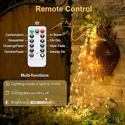 Christmas Yard String Lights 2-Pack, 132ft 400 LED Waterproof