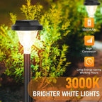 10-Pack Solar Pathway Lights, IP65 Waterproof LED Garden Lights