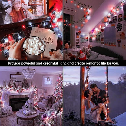 Christmas Fairy Lights, 33ft 100 LED Battery Twinkle Lights