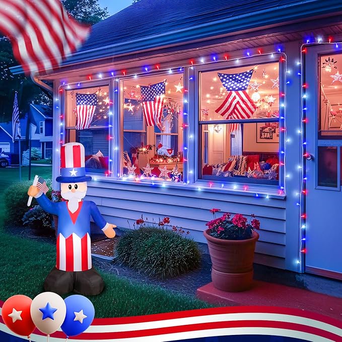 2-Pack 100 LED Christmas Twinkle Lights, 33ft Waterproof for Patio