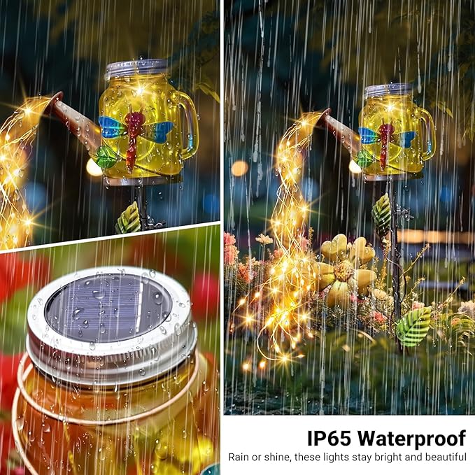 Solar Dragonfly Lanterns, Backyard Hanging LED Decor