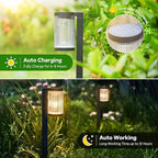 6-Pack IP65 Solar Landscape Lights for Walkway