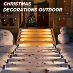 8-Pack Solar Wall Lights, Warm White LED