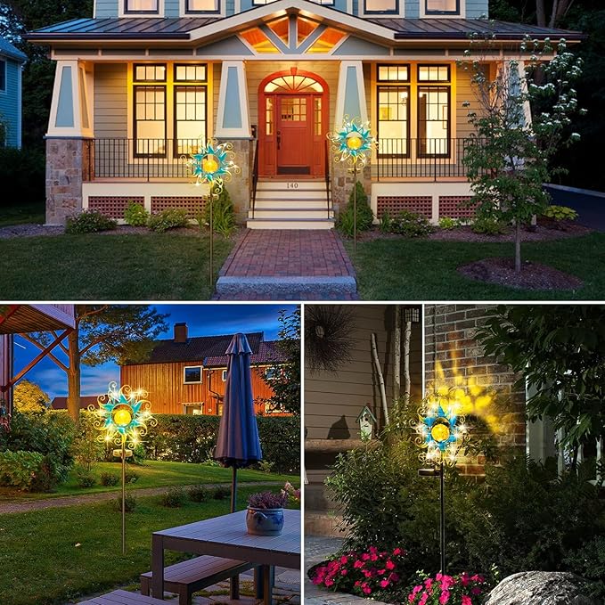 Blue Solar Pathway Lights, Garden LED