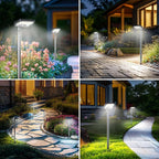 2-Pack Solar Path Lights, Outdoor Yard LED