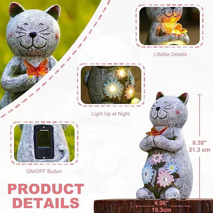 Butterfly Solar Lawn Figurine Light, Waterproof