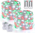 2-Pack Christmas String Lights, 66ft 200 LED Waterproof Twinkle Lights
