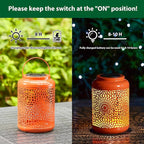 Charming Courtyard Solar Lanterns for Porch, Waterproof LED