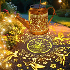 Rustic Hummingbird Solar Lanterns for Porch, Waterproof LED