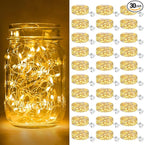 30-Pack Christmas String Lights, 7ft 20 LED Waterproof Twinkle Lights