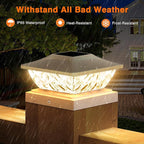 12-Pack Deck Post Cap Lights, Solar LED