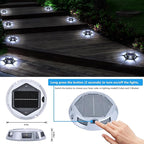 6-Pack Solar Gutter Lights, RGB Waterproof LED