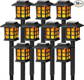 10-Pack Solar Pathway Lights, Waterproof LED Driveway Lights