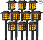 10-Pack Solar Pathway Lights, Waterproof LED Driveway Lights