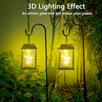 2-Pack Hanging Solar Backyard Lanterns, Charming Waterproof LED