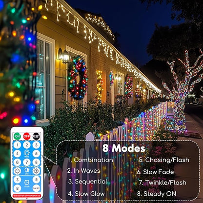 Lakumu 132FT(66*2) Rechargeable Fairy Lights Battery Operated, LED String Lightswith Remote &Timer, Multicolor Twinkle Lights for Bedroom Waterproof Outdoor Camping DIY Wedding Christmas Decorations