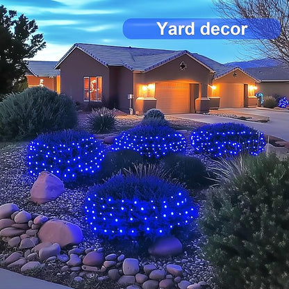 8-Pack 50 LED Christmas Twinkle Lights, Waterproof for Porch