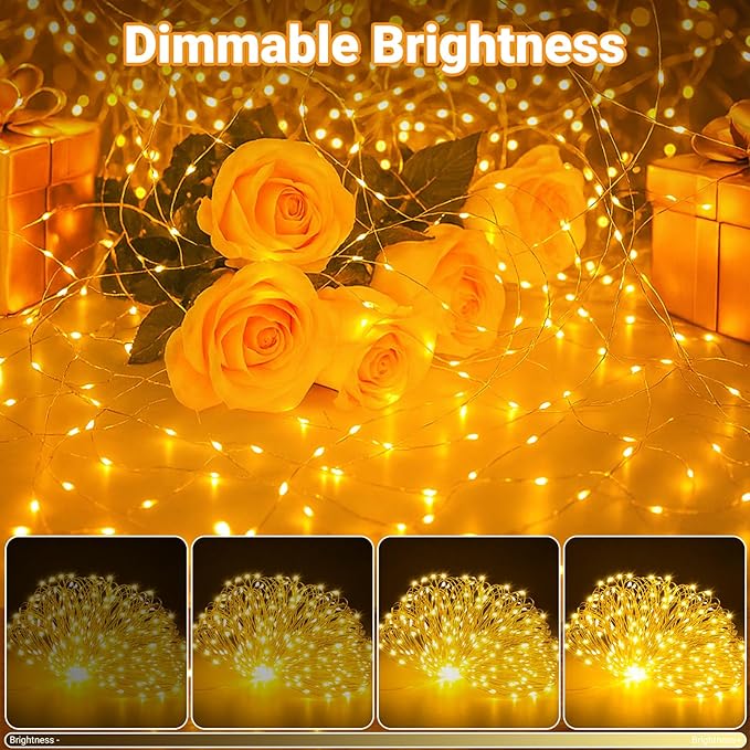 Christmas Porch String Lights 4-Pack, 33ft 100 LED Waterproof