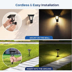 4-Pack IP65 Solar Landscape Lights for Walkway