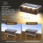 12-Pack Solar Fence Step Lights, Warm White Waterproof