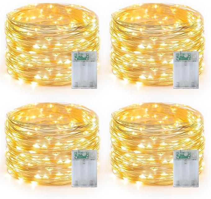 16ft Warm White String Lights for Backyard, Waterproof LED