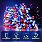 Christmas Patio String Lights, 66ft 200 LED Waterproof