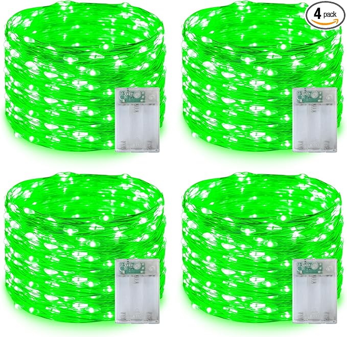 Christmas Fairy Lights 4-Pack, 16ft 50 LED Battery Twinkle Lights